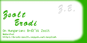 zsolt brodi business card